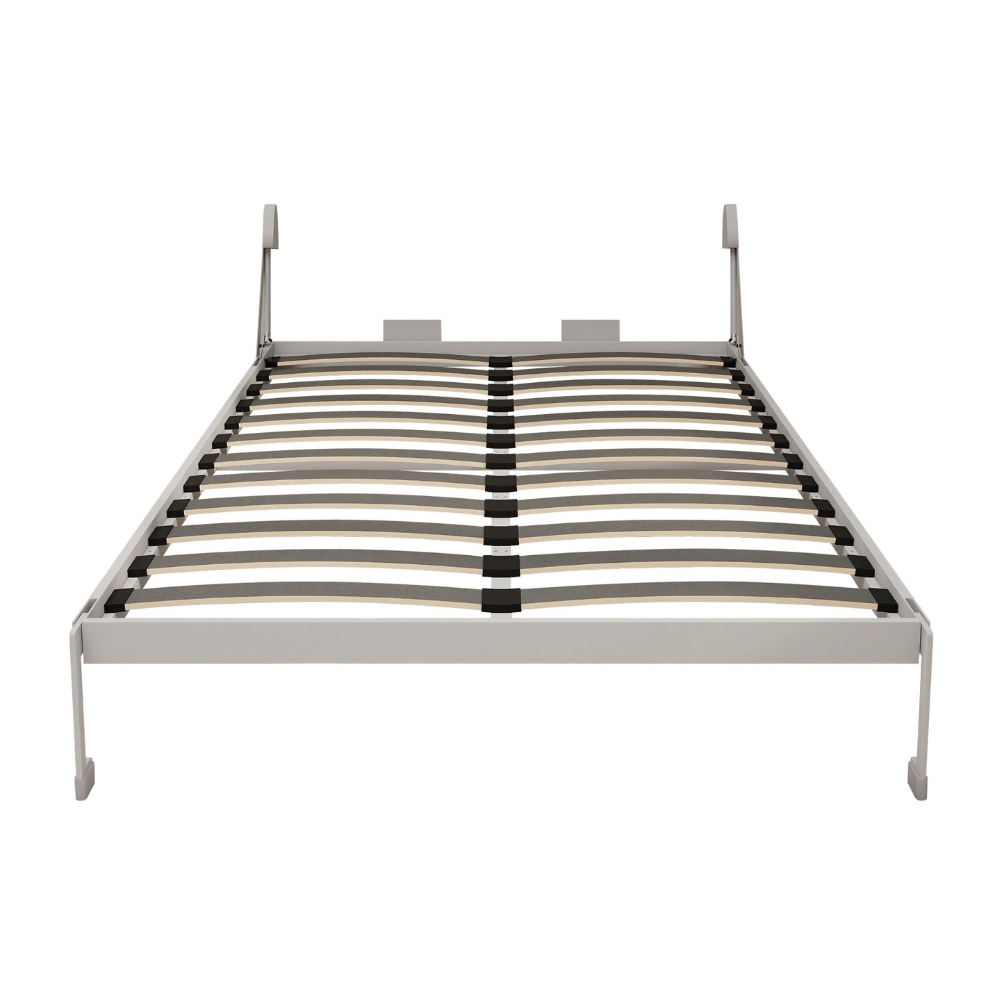Queen Size Vertical Murphy Wall Cabinet Folding Bed With Automatic Legs - Gray