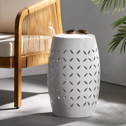 Lilac - Lace Cut Side Table, Compact Design