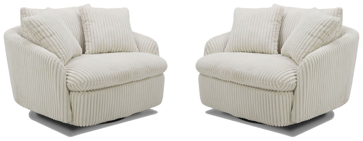 Boomer - Large Swivel Chair with 2 Pillows