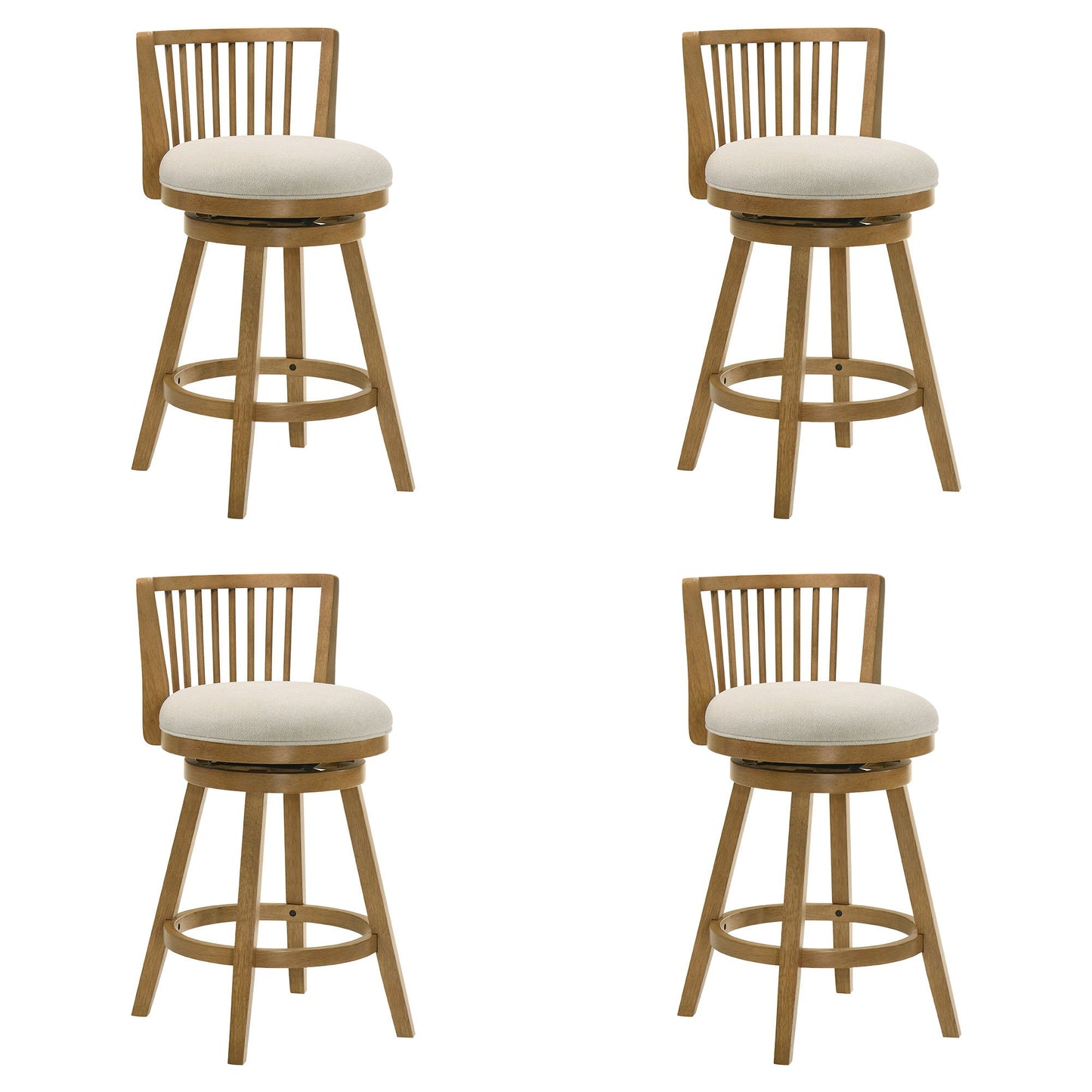 Harper - 26" Amber Glow Counter Height Rubberwood Swivel Barstool