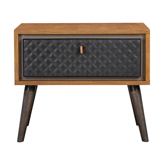 Coco - Single Drawer Oak Nightstand - Black