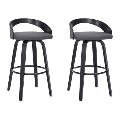 Sonia - 26" Counter Height Swivel Bar Stool - Black Wood