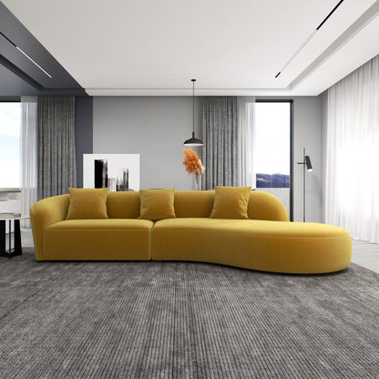 Elijah - Japandi Style Curvy Sectional Sofa