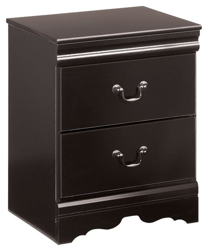 Huey Vineyard - Black - Two Drawer Night Stand