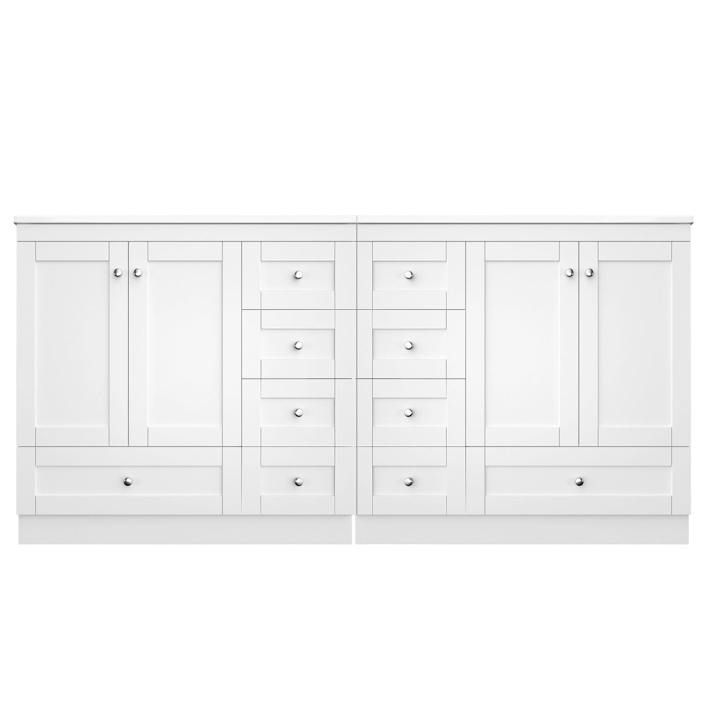 Shaker Free Standing Bathroom Vanity Cabinet & Sink, Soft Close Drawers, Soft Close Doors