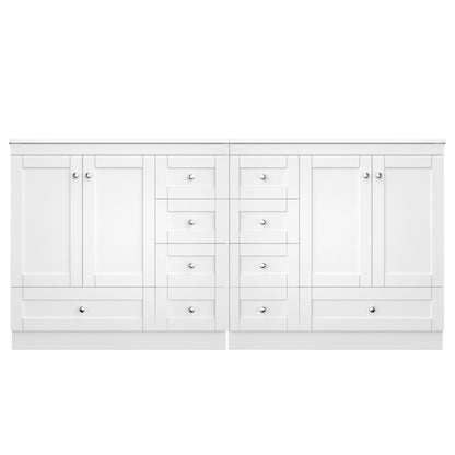 Shaker Free Standing Bathroom Vanity Cabinet & Sink, Soft Close Drawers, Soft Close Doors