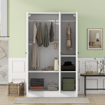 3 Door Shutter Wardrobe With Shelves