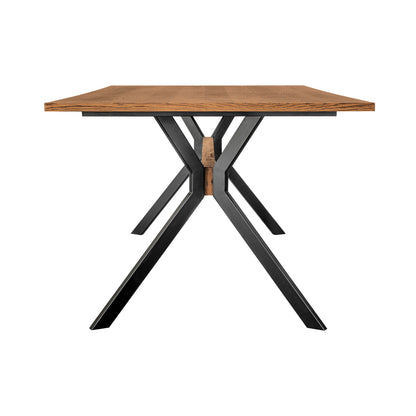 Nevada - Rustic Oak Wood Trestle Base Dining Table