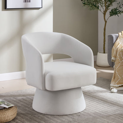 Swivel Barrel Chair With 360 Degree Rotation