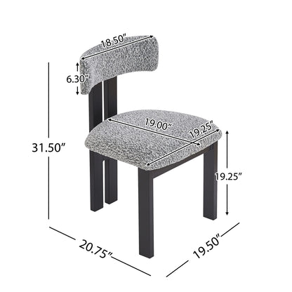 Mid Century 5 Piece Dining Set With Upholstered Metal Leg Chairs And Solid Wood Top Table - Black / White / Natural