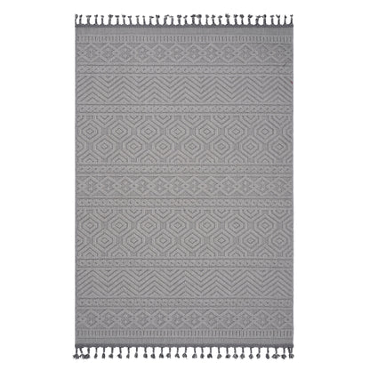 Guros - 8' X 10' Geometric Indoor / Outdoor Area Rug - White