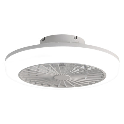 Bladeless Ceiling Fan With Light And Remote Control - White