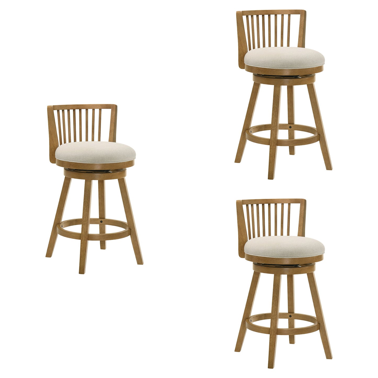 Harper - 26" Amber Glow Counter Height Rubberwood Swivel Barstool