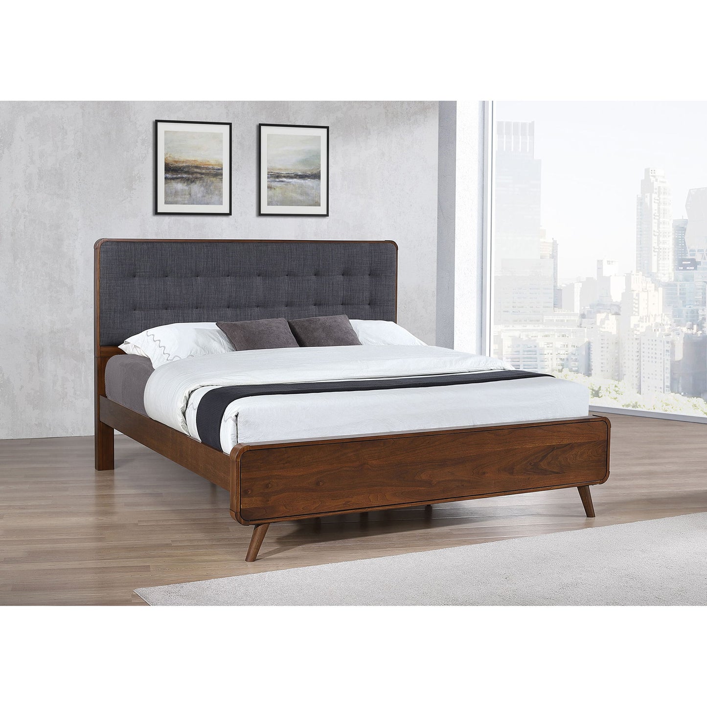 Carson Carrington - Platform Bed With Tufted Upholstery