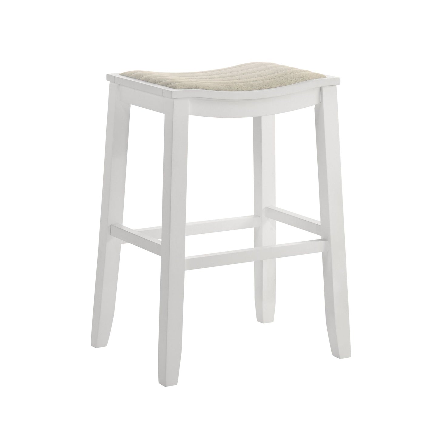 Iyani - Coastal Modern Wood Bar Height Kitchen Bar Stool