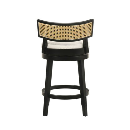 Noely - Modern Farmhouse Swivel Wood Counter Height Kitchen Bar Stool