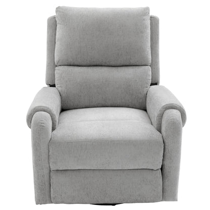 Manual Recliner Massage Chair With Swivel Rocker, 8 Massage Modes, Side Storage Pocket