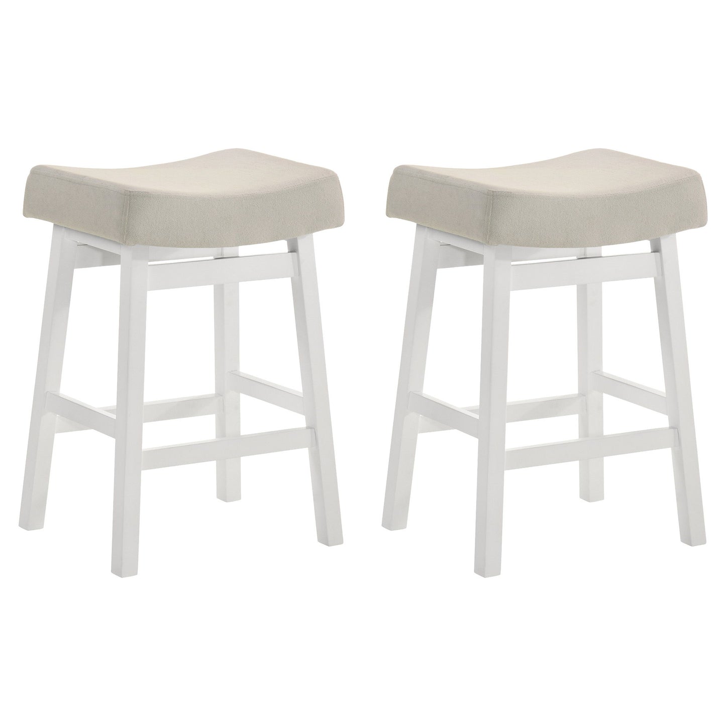 Lenon - Modern Farmhouse Wood Counter Height Kitchen Bar Stool