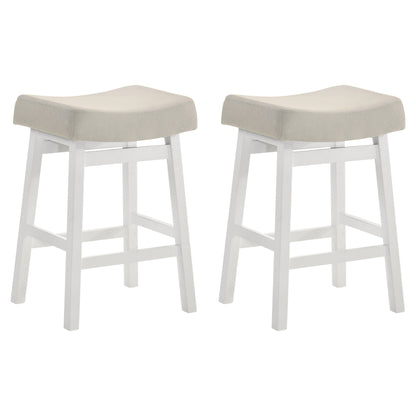Lenon - Modern Farmhouse Wood Counter Height Kitchen Bar Stool