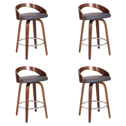 Sonia - 26" Counter Height Swivel Bar Stool - Walnut Wood