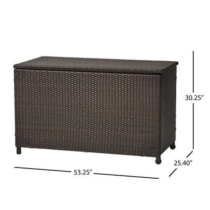 Blake - Wicker Cushion Box - Brown Multi