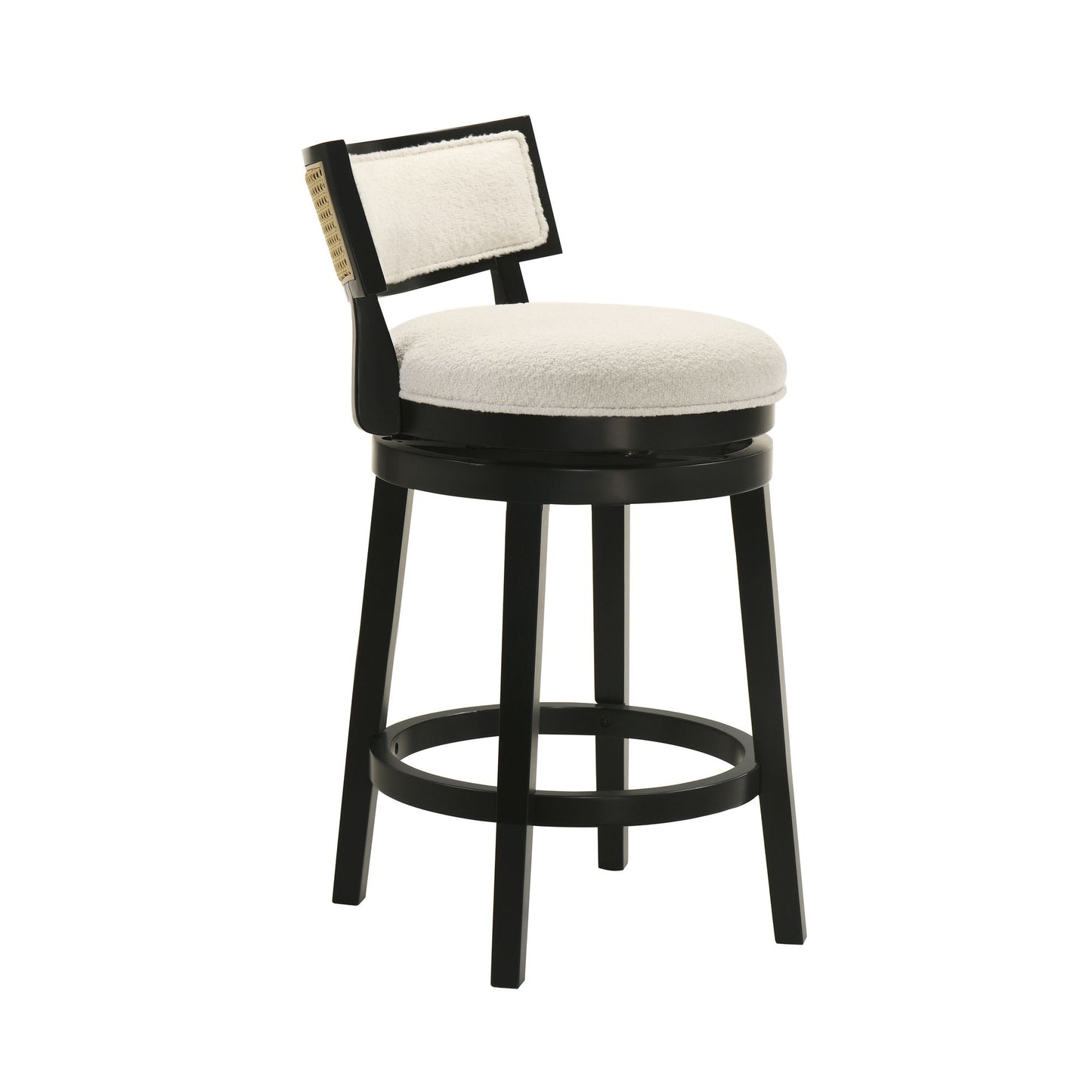 Noely - Modern Farmhouse Swivel Wood Counter Height Kitchen Bar Stool