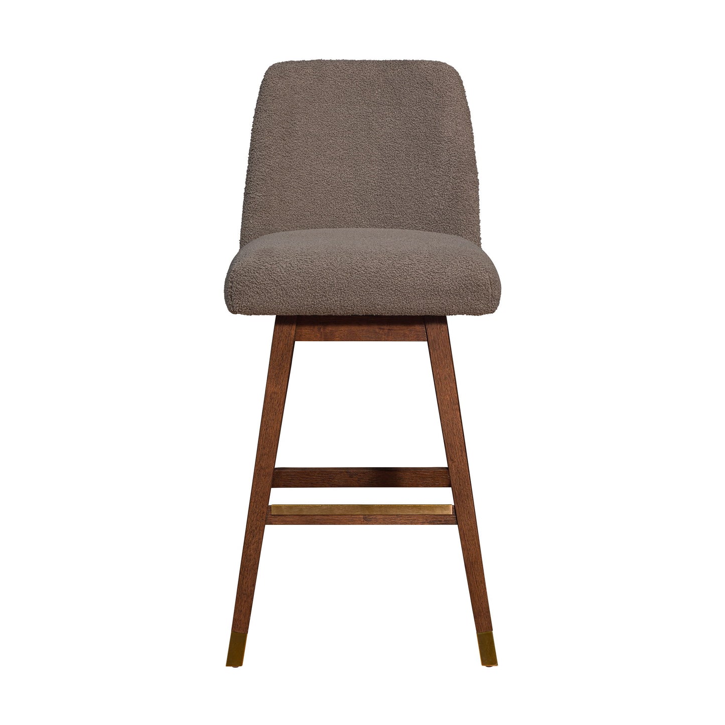 Amelia - Swivel Bar Stool - Brown Oak / Taupe