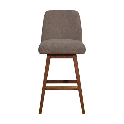 Amelia - Swivel Bar Stool - Brown Oak / Taupe