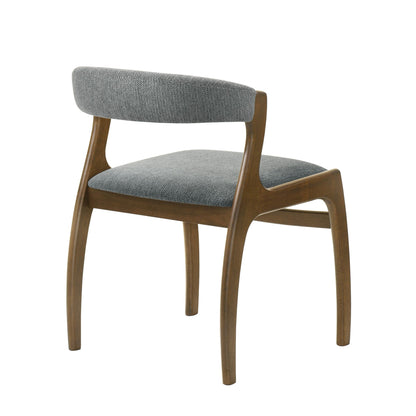 Ileena - Dining Chair (Set of 2) - Charcoal / Walnut