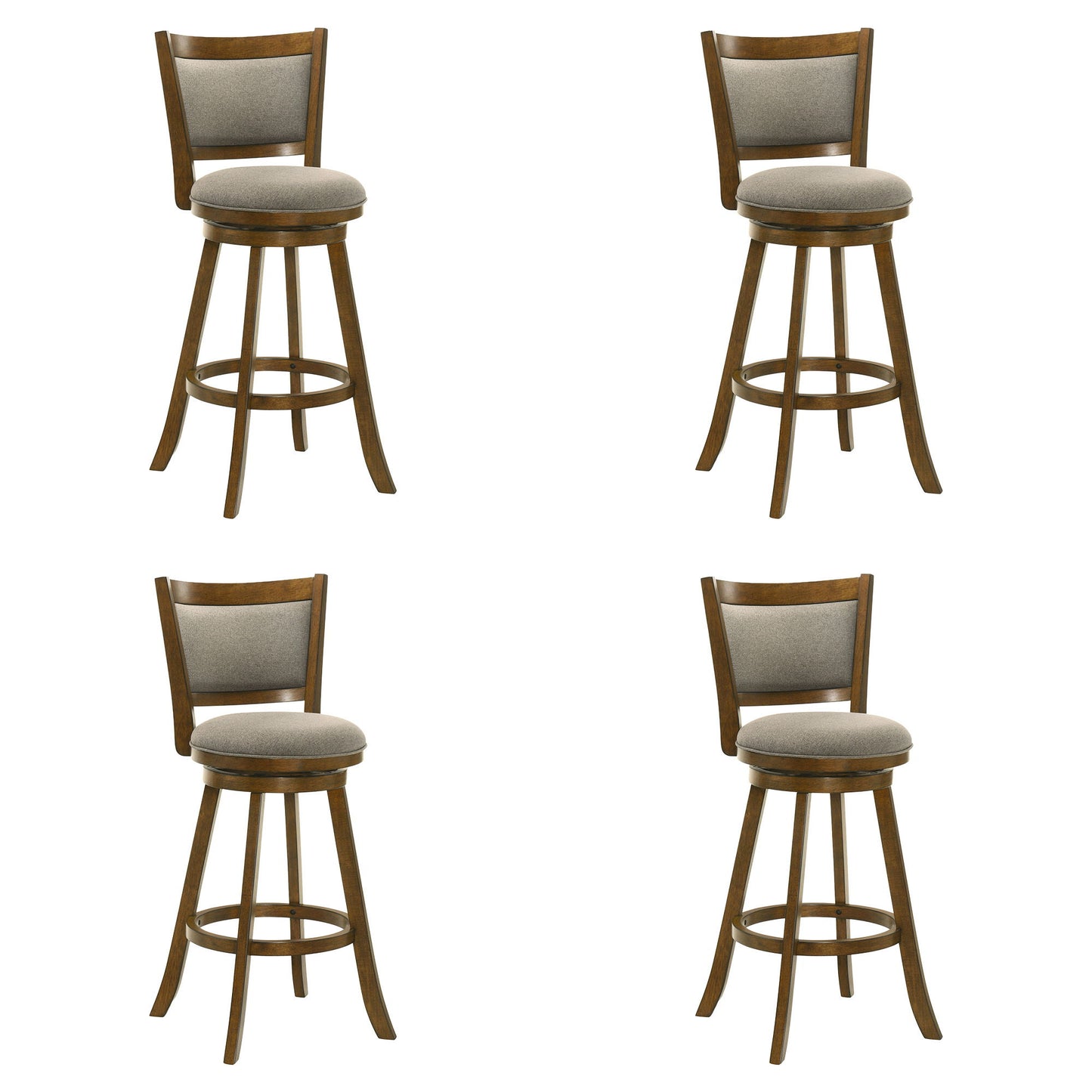 Aiden - Modern Farmhouse Swivel Wood Bar Height Kitchen Bar Stool