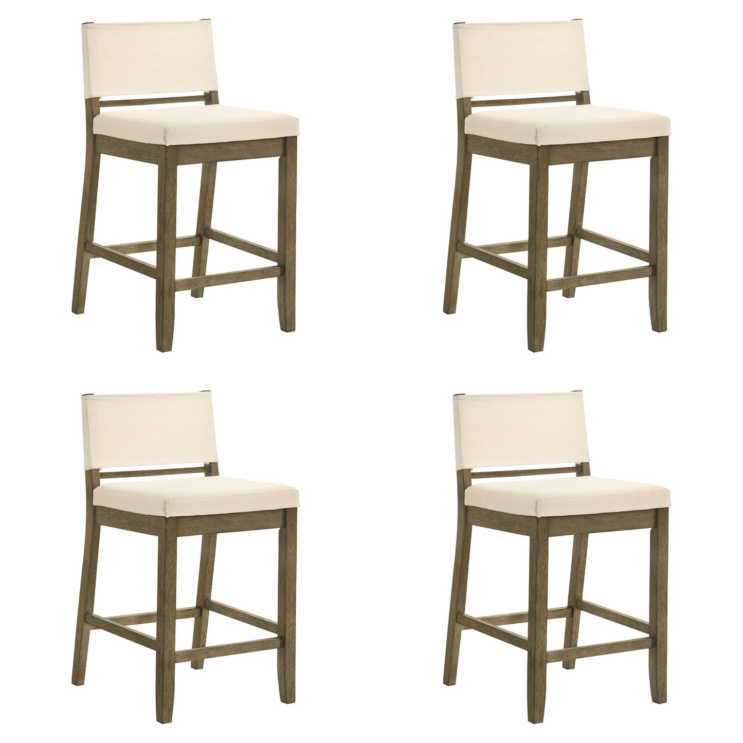 Yaneli - Contemporary Natural Wood Counter Height Kitchen Bar Stool