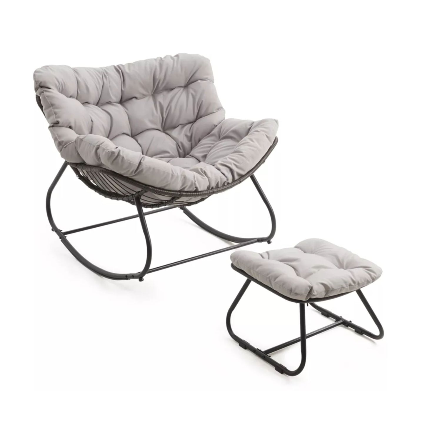 Egg Rocking Chair With Ottoman