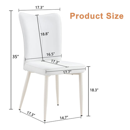 Modern Minimalist Dining Chairs With Metal Legs