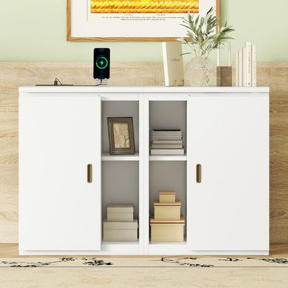 Murphy Bed With Shelves, Cabinets And USB Ports