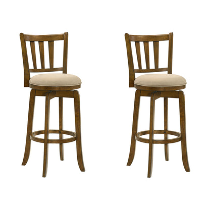 Wren - Modern Farmhouse Swivel Wood Bar Height Kitchen Bar Stool