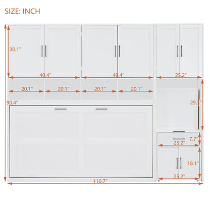 Murphy Wall Bed With Closet, Drawers & Desk