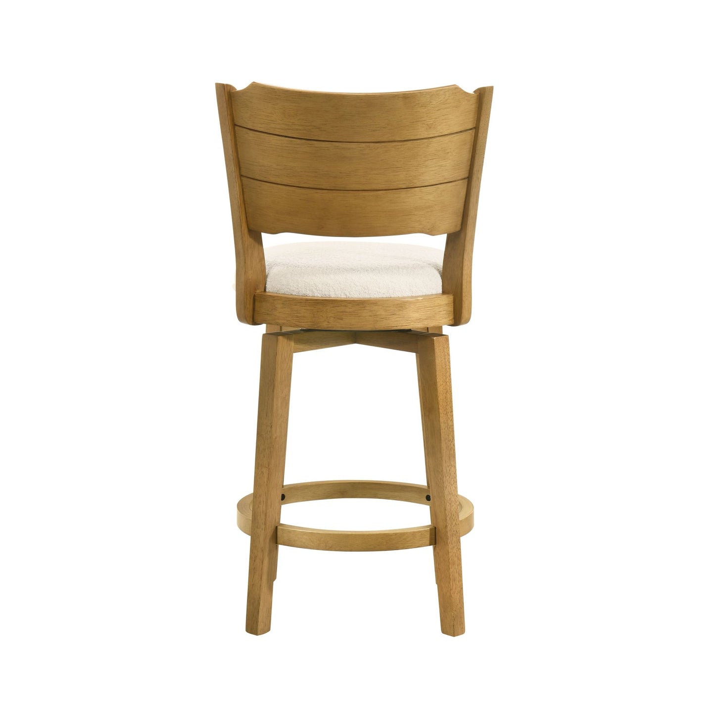 Winsley - Coastal Modern Swivel Wood Counter Height Kitchen Bar Stool