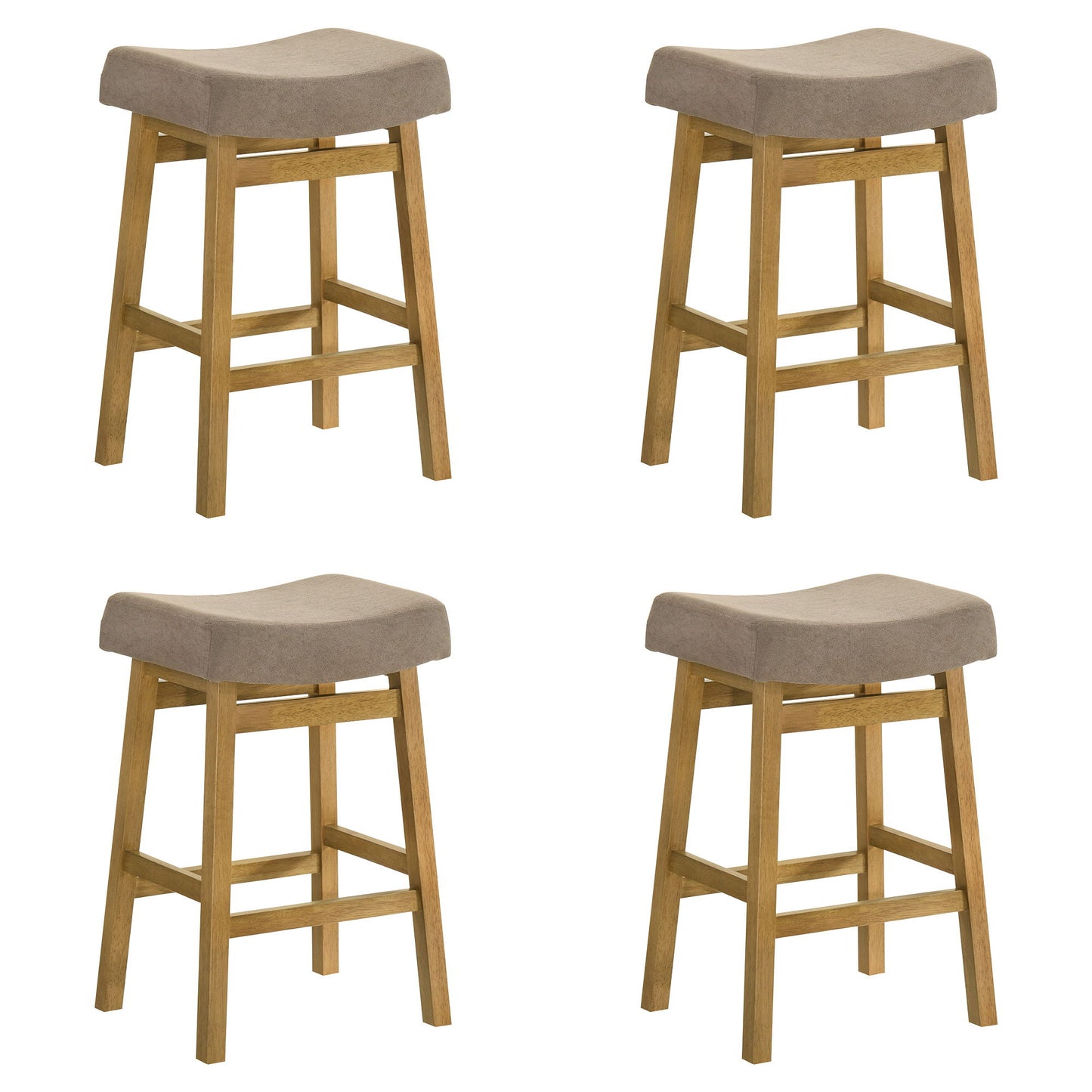Lenon - Modern Farmhouse Wood Counter Height Kitchen Bar Stool