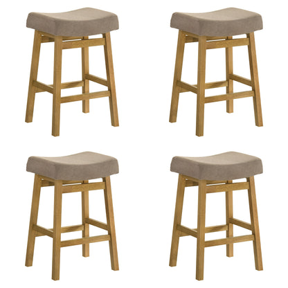Lenon - Modern Farmhouse Wood Counter Height Kitchen Bar Stool