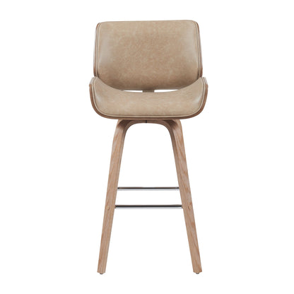 Tyler - Swivel Bar Stool - Light Brown