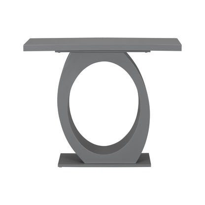 Console Table With Oval Base And Reinforced Bottom Plate