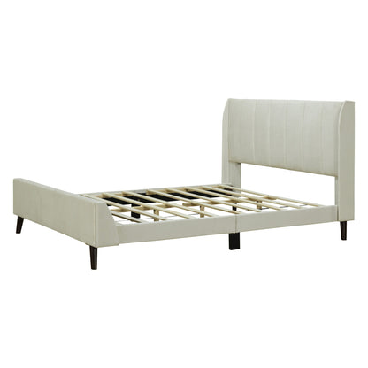 Upholstered Platform Bed Velvet