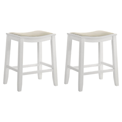 Iyani - Coastal Modern Wood Counter Height Kitchen Bar Stool