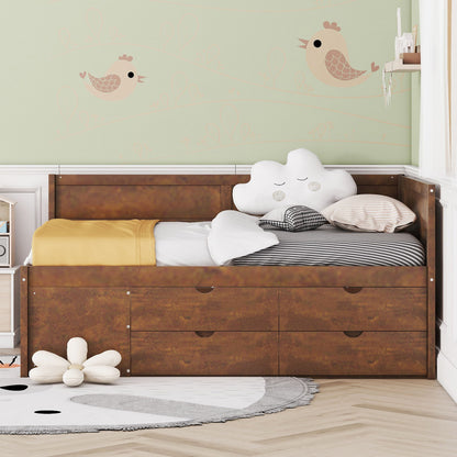 Daybed With Drawers And Shelves