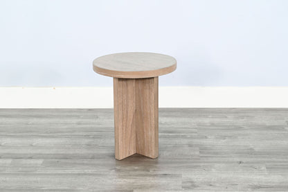 Round Small Accent Table - Wheat