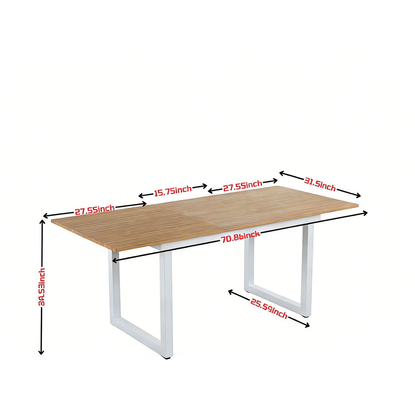 Square Extendable Dining Table With Metal Legs
