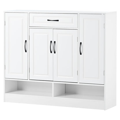 Sleek And Modern Shoe Cabinet With Adjustable Shelves, Space Saving Design