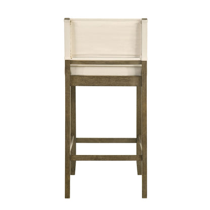Yaneli - Contemporary Natural Wood Bar Height Kitchen Bar Stool