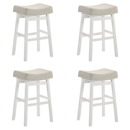 Lenon - Modern Farmhouse Wood Bar Height Kitchen Bar Stool