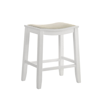Iyani - Coastal Modern Wood Counter Height Kitchen Bar Stool